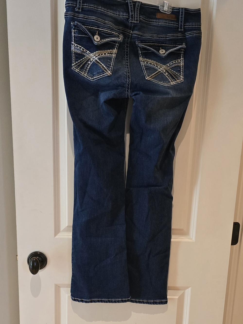 Wallflower Dark Blue Bootcut Jeans with Embroidered Back Pockets